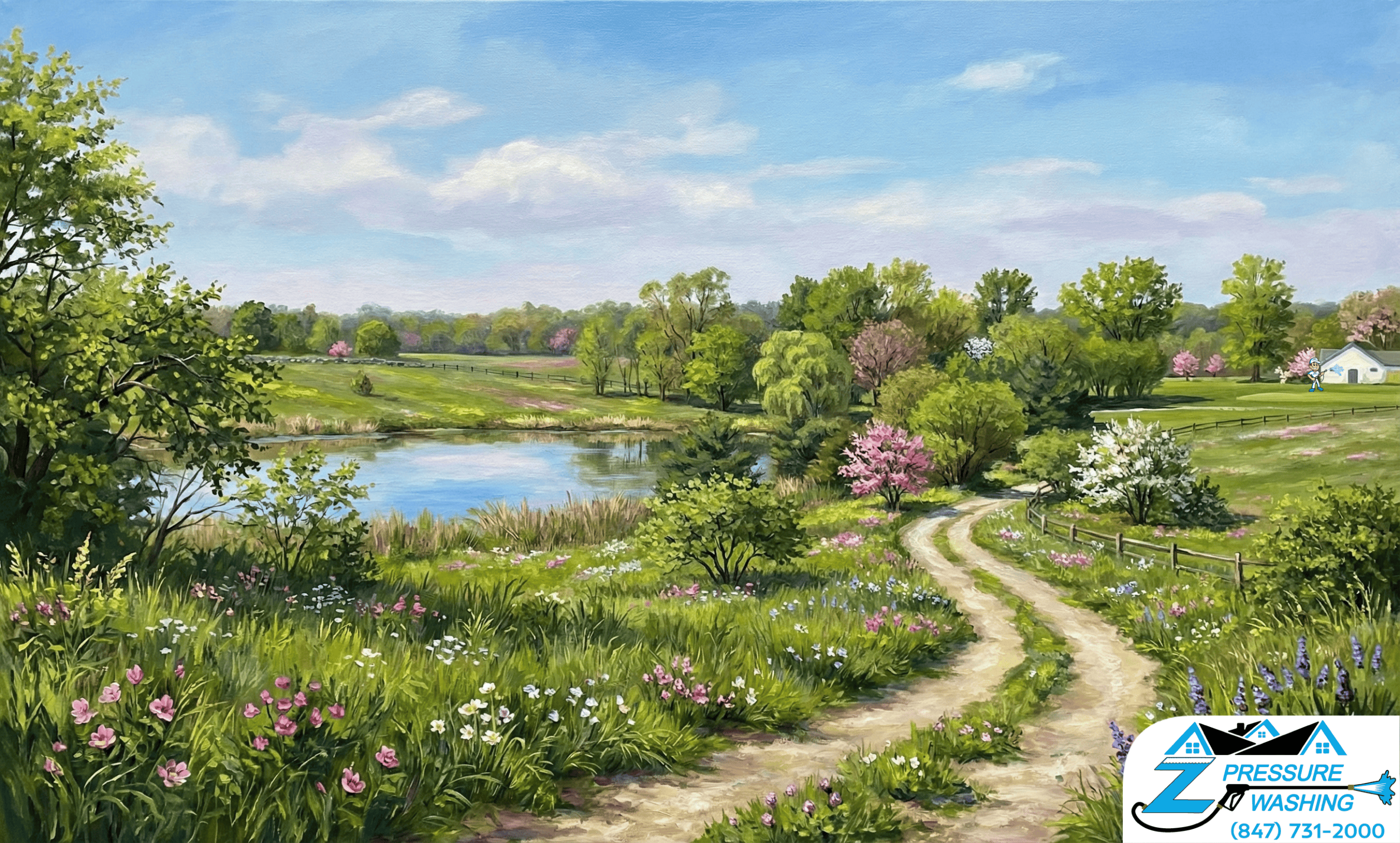 Z Pressure Washing avatar house washing at Spring-Creek-Forest-Preserve-Barrington-Hills-IL. Beautiful spring colors.